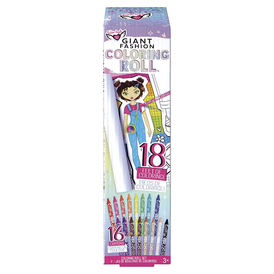 Rouleau à colorier 1M50 et 4 crayons