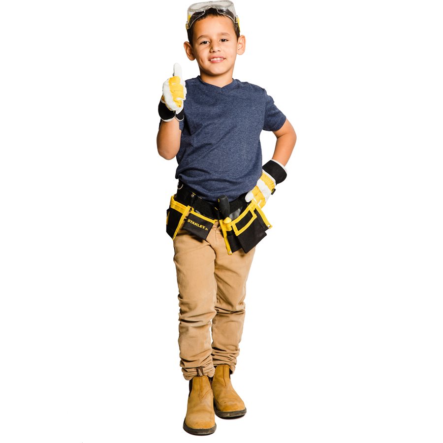 Stanley Jr. Gants de travail pour enfants - Fabriqués en matériau robuste  et durable pour une protection optimale pendant les jeux et l'exploration,  jaune-noir : : Bricolage