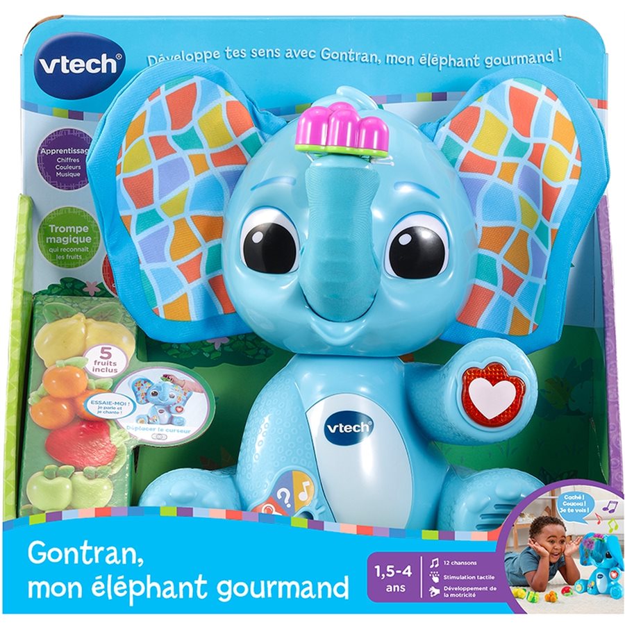 VTech - Gontran, Mon Eléphant Gourmand, Jouet co…