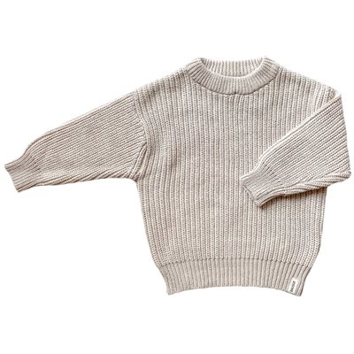 Grow With Me Babies And Children Knit Sweater - Oatmeal (4-6 Grow With Me Babies And Children Knit Sweater - Oatmeal (4-6