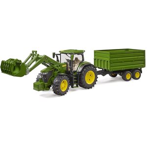 John Deere Tractor 7r 350 W Frontloader And Trailer