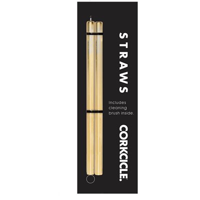 Lot De 2 Pailles A Cocktail - Or