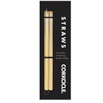 Lot De 2 Pailles A Cocktail - Or