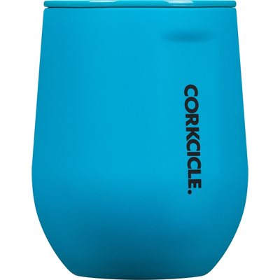 Stemless 16oz Neon Blue Lights