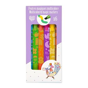 6 Feutres Magique Multicolore
