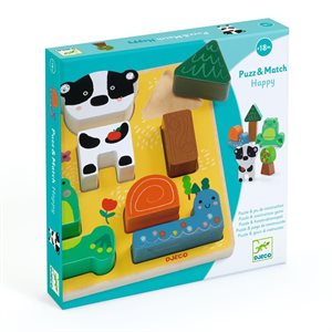 Casse-Tete Puzz & Match Happy Et Jeu De Construction