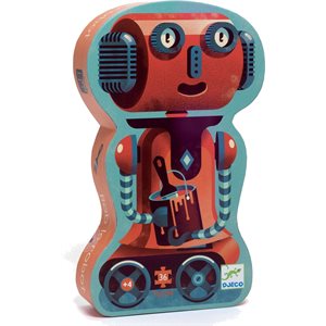 Silhouette Puzzle Bob The Robot 36 Pcs