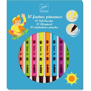 10 Felt Brushes Pop Colours