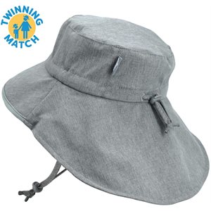 Children's Water Repellent Hat - Grey (Size Large)