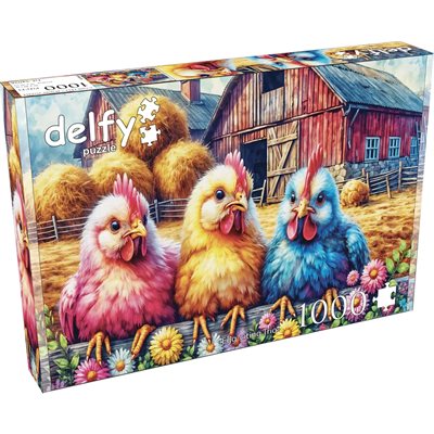 Puzzle 1000 Pieces, Egg-Citing Trio
