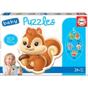 Puzzle 3-4-5 Pieces Bebe Animaux