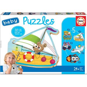 Puzzle 3-4-5 Pieces Vehicules