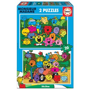 Puzzle 2x20 Pieces, Monsieur Madame