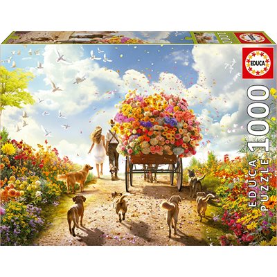 Puzzle 1000 Pieces, Transport De Fleurs
