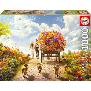 Puzzle 1000 Pieces, Transport De Fleurs