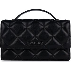 The Andrea - Quilted Black Vegan Leather 2-In-1 Handbag