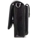 Sac tina portefeuille sur ganse cuir vegan noir