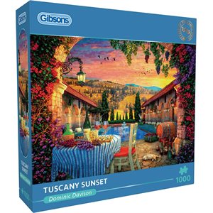 Puzzle 1000 Pieces, Tuscany Sunset