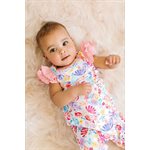 Barboteuse Pour Fille - Fleurs Des Champs Lumineux (3-6 Mois