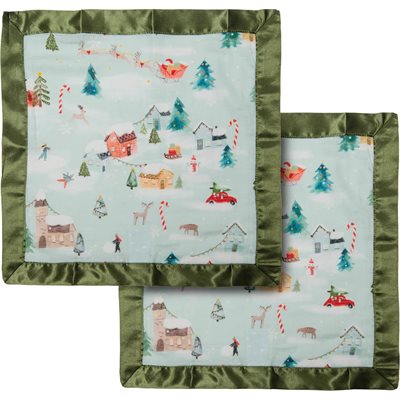 Ensemble 2 Petites Couvertures Merry And Bright