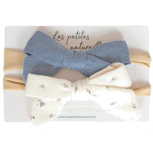 Duo Medium Boucles Bandeau - Fadded Blue Dot, Blueberry