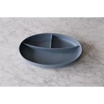 Assiette Silicone Divisee A Succion Bleu Majestueux