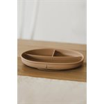 Assiette A Succion Divisee En Silicone - Caramel