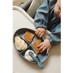 Assiette A Succion Divisee En Silicone - Caramel