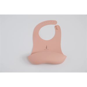Bavoir Silicone Vieux Rose