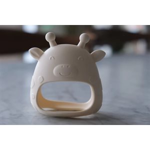 Mitaine Dentition Girafe Blanc Creme