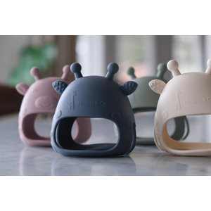 Mitaine Dentition Girafe Bleu Majestueux