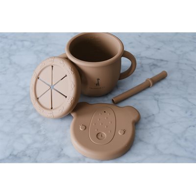 Tasse 2 En 1 Collation Et Liquide Caramel