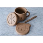 Tasse 2 En 1 Collation Et Liquide Caramel