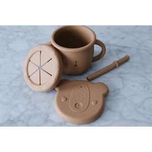 Tasse 2 En 1 Collation Et Liquide Caramel