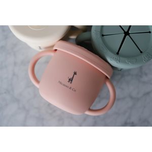 Tasse 2 En 1 Collation Et Liquide Vieux Rose