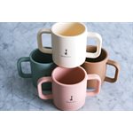 Tasse Silicone Poignee Blanc Creme