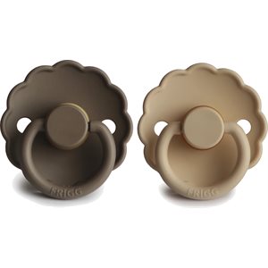 Frigg Daisy Silicone Baby Pacifier (Croissant / Portobello 0-6