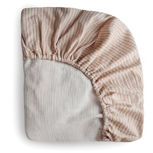 Extra Soft Muslin Crib Sheet (Natural Stripe)