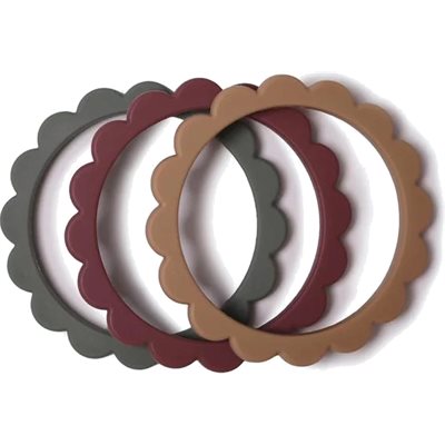 Flower Teething Bracelet 3-Pack (Dried Thyme / Berry / Natural) Flower Teething Bracelet 3-Pack (Dried Thyme / Berry / Natural)