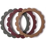 Flower Teething Bracelet 3-Pack (Dried Thyme / Berry / Natural)
