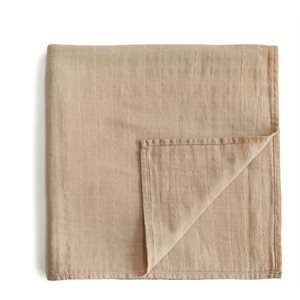Muslin Swaddle Blanket (Pale Taupe)