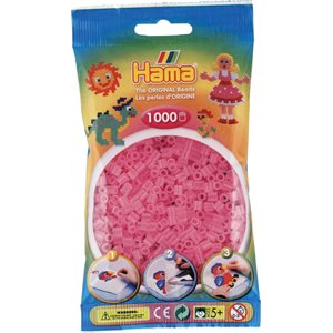 Translucent Pink 1k Beads In Bag