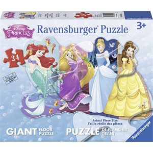 Puzzle Pretty Princesses 24 Pcs Shaped Floor