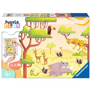 Puzzle & Play: Safari Time 2x24 Pc