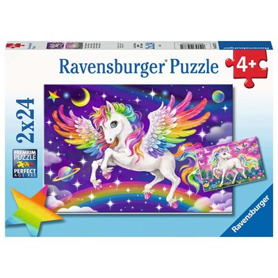 Puzzle Unicorns & Pegasus 2x24 Pcs