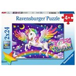 Puzzle Unicorns & Pegasus 2x24 Pcs