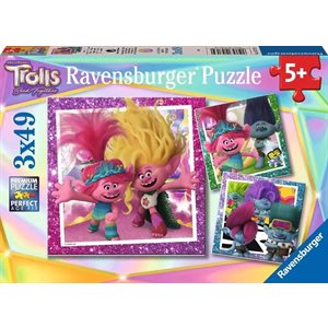 Puzzle Trolls Band Together 3x49 Pcs