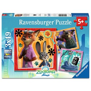 Puzzle Zootopia 2 3x49 Pcs