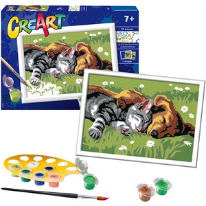Creart Chat Et Chien Endormis (ML)