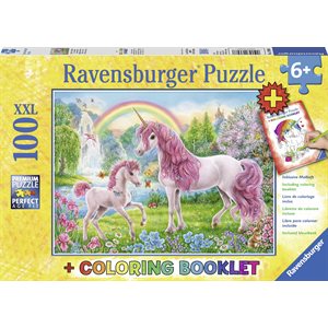 Casse-Tete Licorne Magique 100 Mcx + Livre De Coloriage